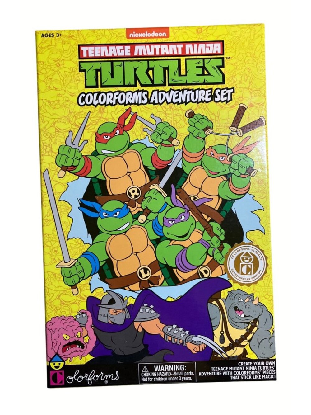 Teenage Mutant Ninja Turtles Colorforms Adventure Set Retro Replay Edition